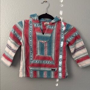 Faherty Red and Blue Striped Sweatshirt